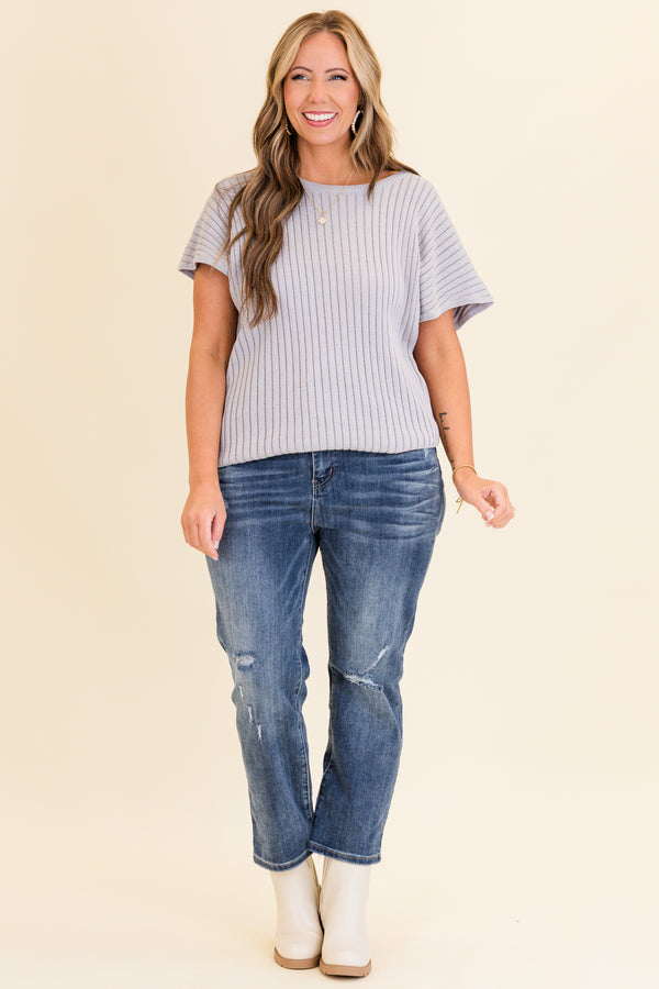 Chic Soul plus size clothing, medium wash straight leg jeans with light holes/distressing on knees with stitched hem