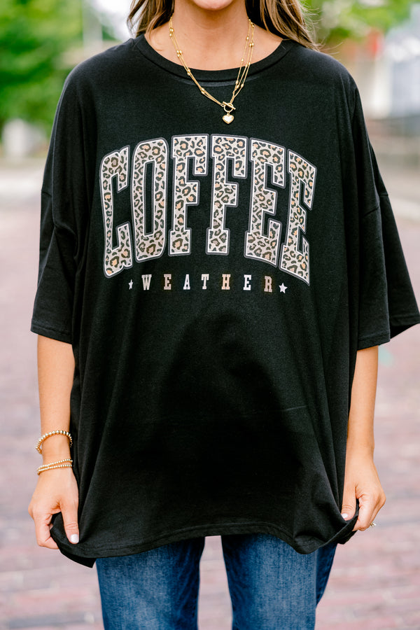 Chic Soul plus size clothing, black short sleeve graphic tee with the words 