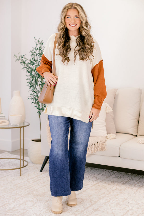 Chic Soul plus size clothing, red and white horizontal stripe sweater with green stripe around the collar and hem