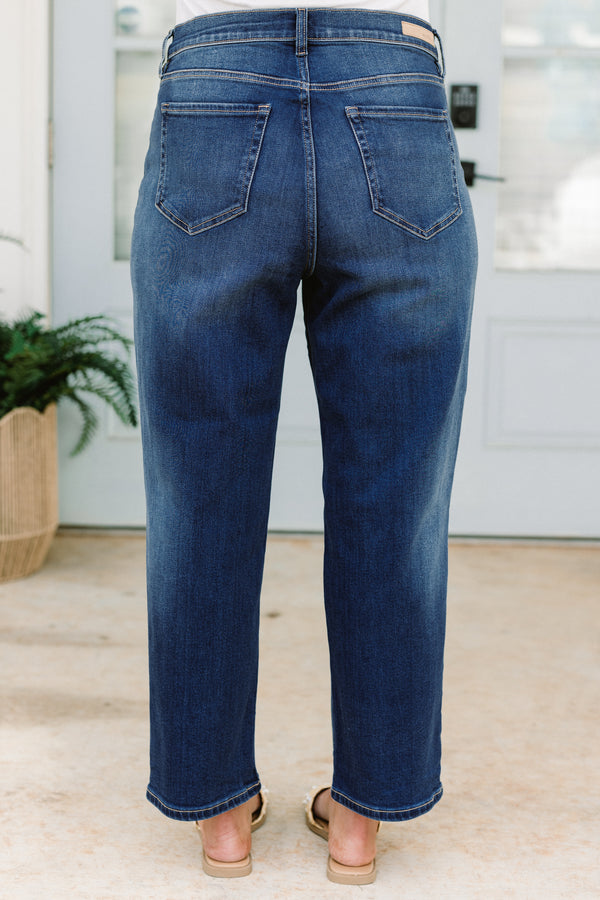 Chic Soul plus size clothing, medium wash denim jeans with distressed knee holes