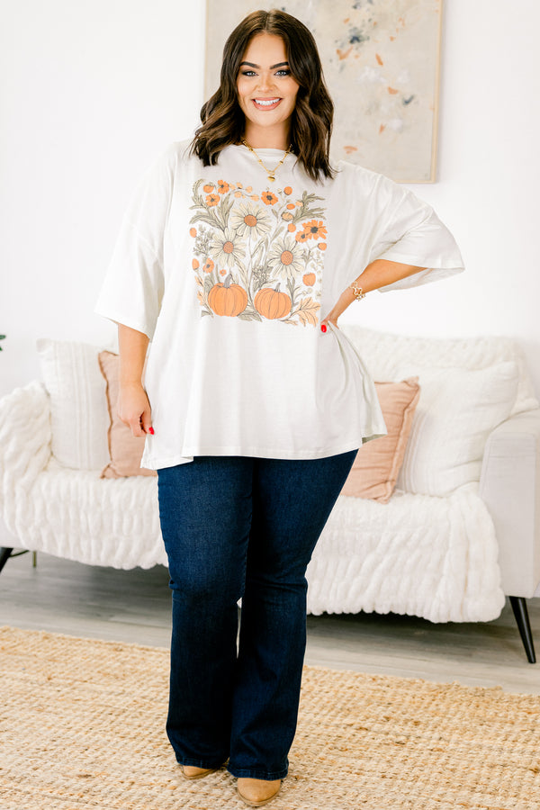 Plus Size brown quarter-zip pullover with white vertical stripes on the collar, cuffs, and hem.
