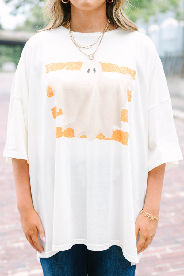 Ghost Season Boyfriend Tee, Ivory
