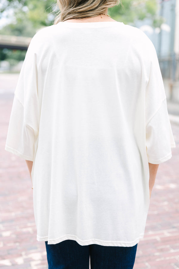 Ghost Season Boyfriend Tee, Ivory