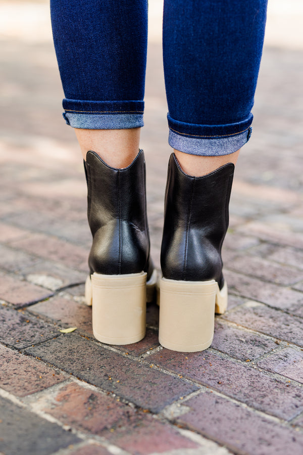 Go My Own Way Booties, Black