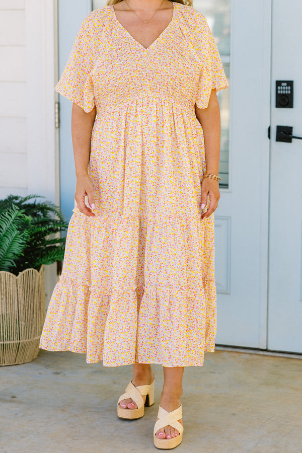 Headed To The Market Dress, Pink