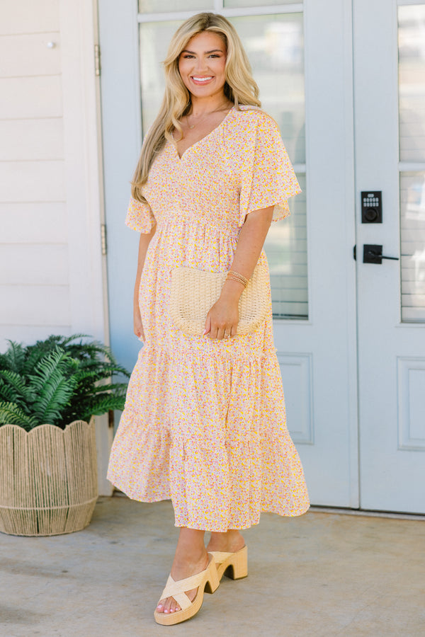 Headed To The Market Dress, Pink