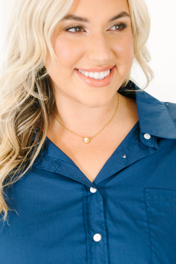 Honey Bee Necklace, Gold