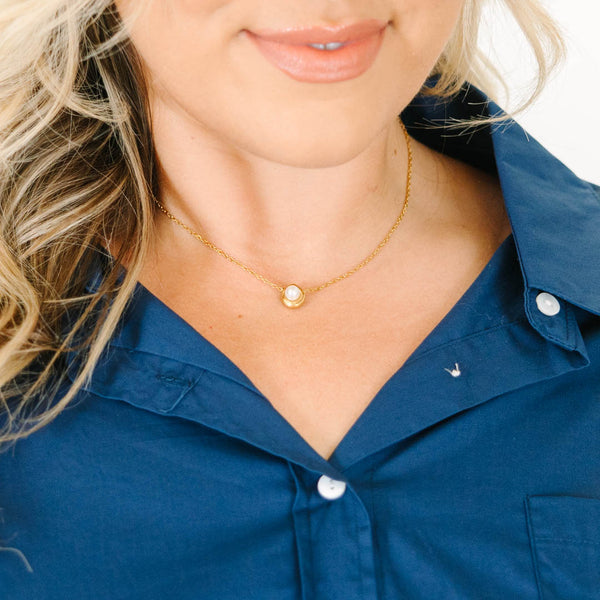 Honey Bee Necklace, Gold