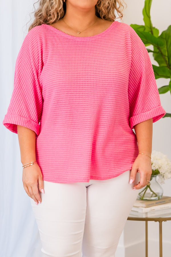 Chic Soul plus size clothing, short sleeve strawberry waffle top