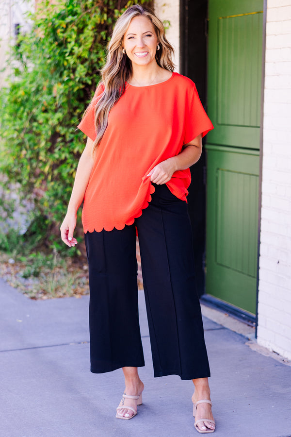 Chic Soul plus size clothing, black cropped length wide leg leggings with stretchy waistband 