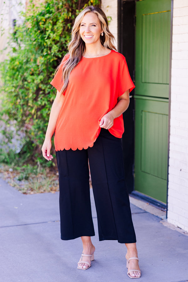 Chic Soul plus size clothing, black cropped length wide leg leggings with stretchy waistband 
