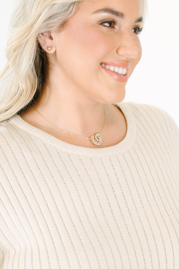 Intertwined Necklace Set, Gold