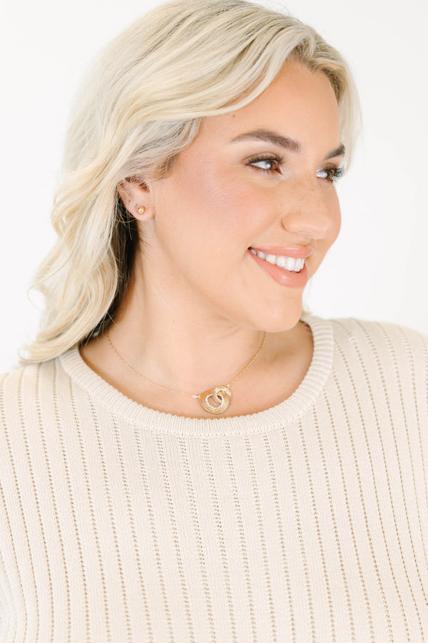 Intertwined Necklace Set, Gold