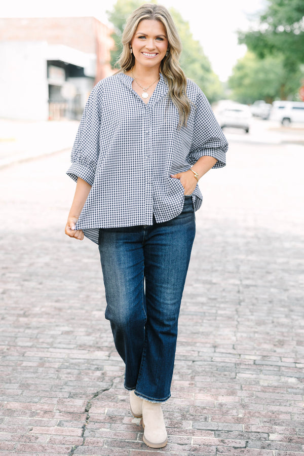 Keep Looking Up Tunic, Navy