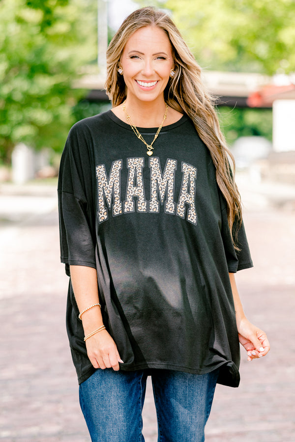 Chic Soul plus size clothing, black short sleeve graphic tee with the words 
