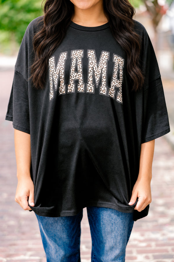 Chic Soul plus size clothing, black short sleeve graphic tee with the words 