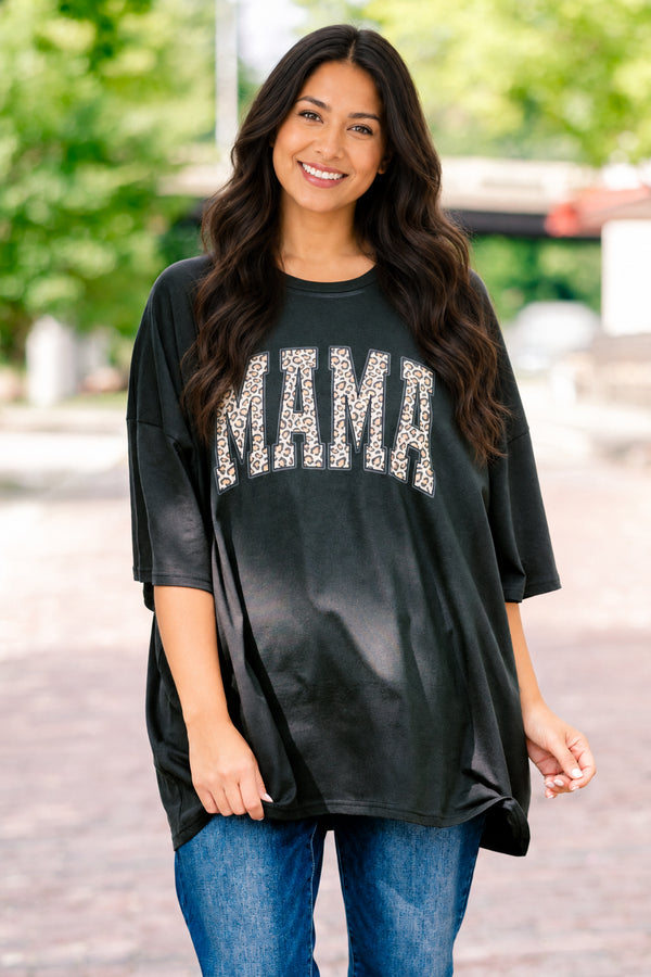 Chic Soul plus size clothing, black short sleeve graphic tee with the words 