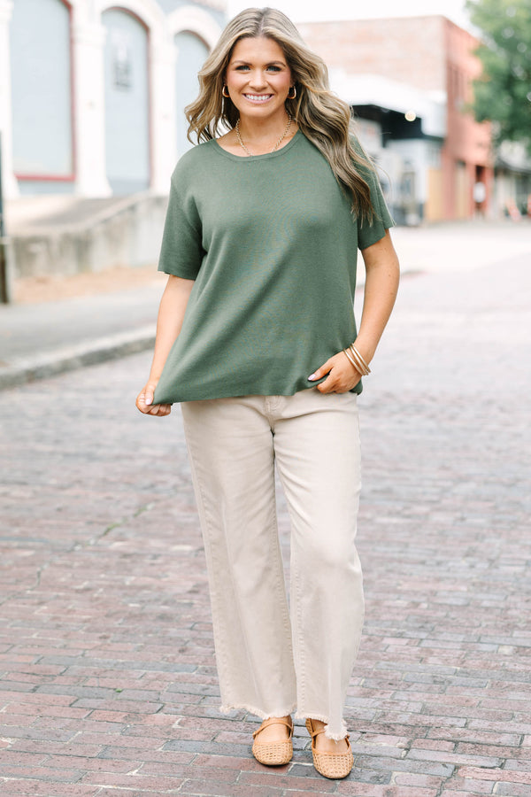 Plus Size ash mocha straight-leg jeans with a wide silhouette and frayed cutoff hem.