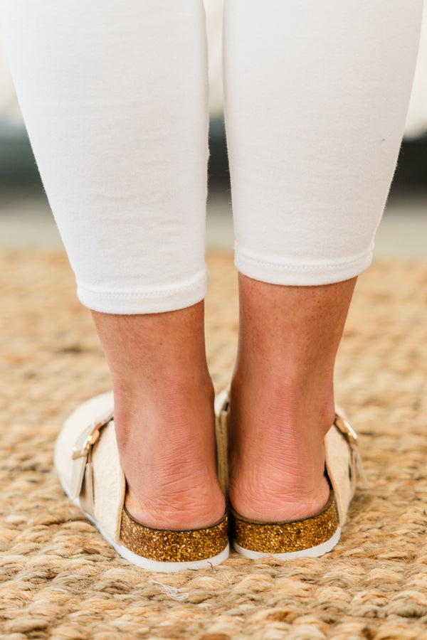 Chic Soul plus size clothing, cream backless mule sandals with crochet boho pattern