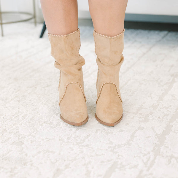 No Rush at All Booties, Apricot