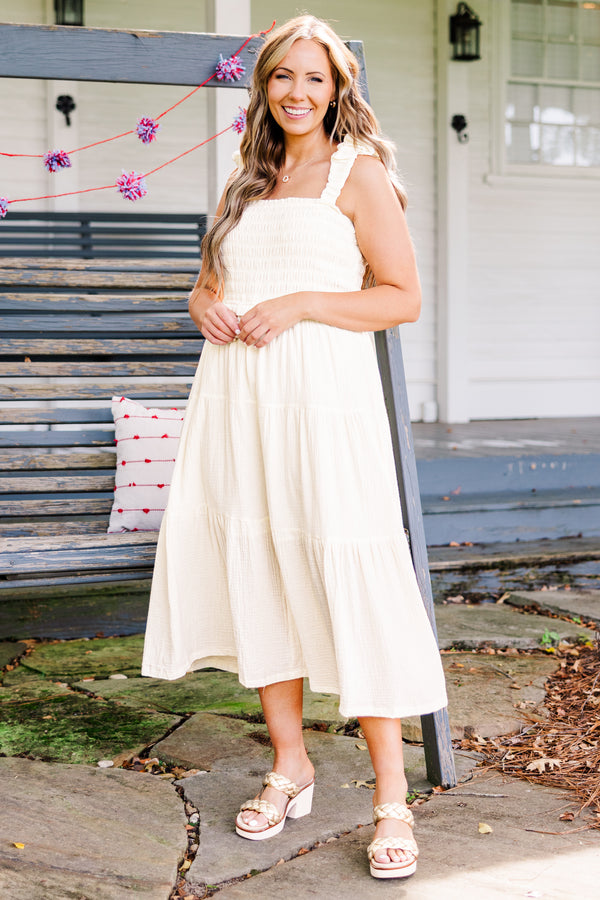 Oh So Sunny Dress, Cream