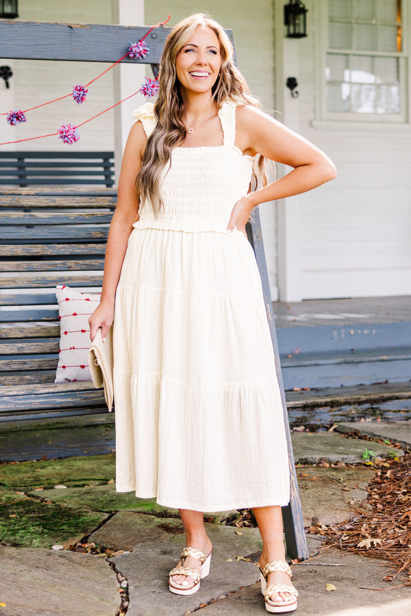 Oh So Sunny Dress, Cream