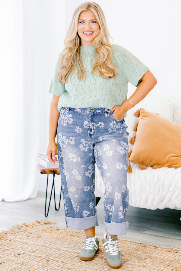 Chic Soul plus size clothing, sage green short sleeve knit top