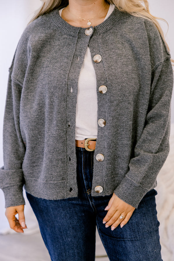 Out There Somewhere Cardigan, Gray