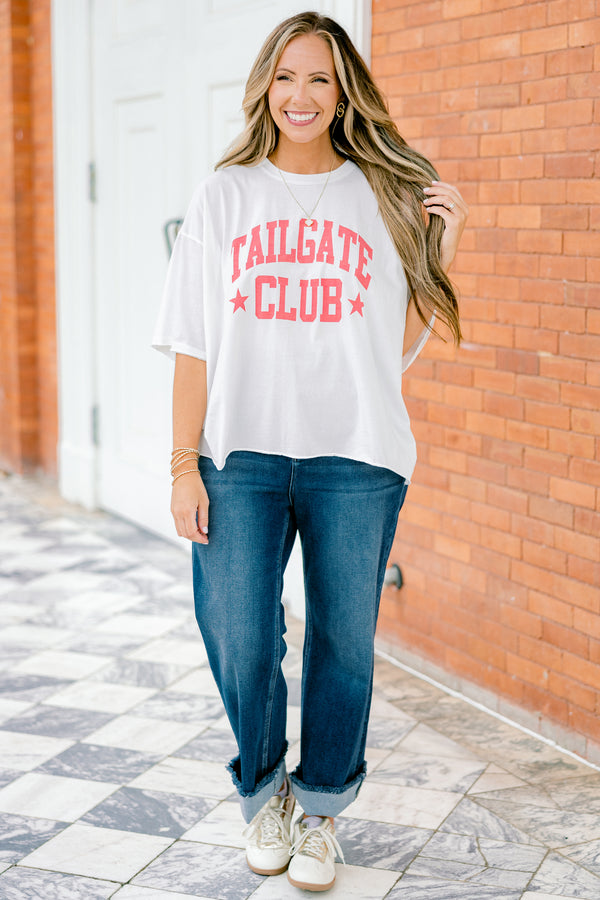 Chic Soul Plus size Clothing, White short sleeve tee with the saying 