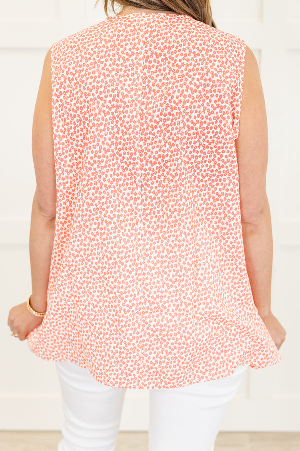 Chic Soul Plus size clothing, Pink Floral tank with scoop neck 