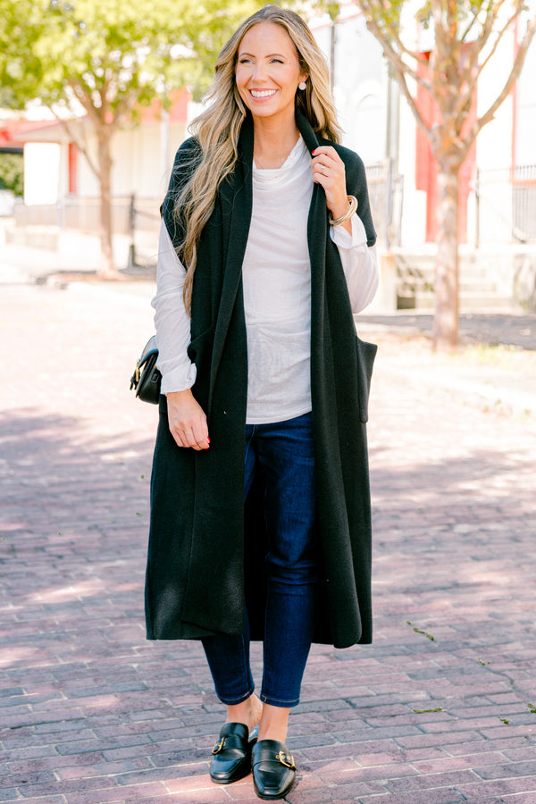 Chic Soul plus size clothing, black short sleeve maxi cardigan 