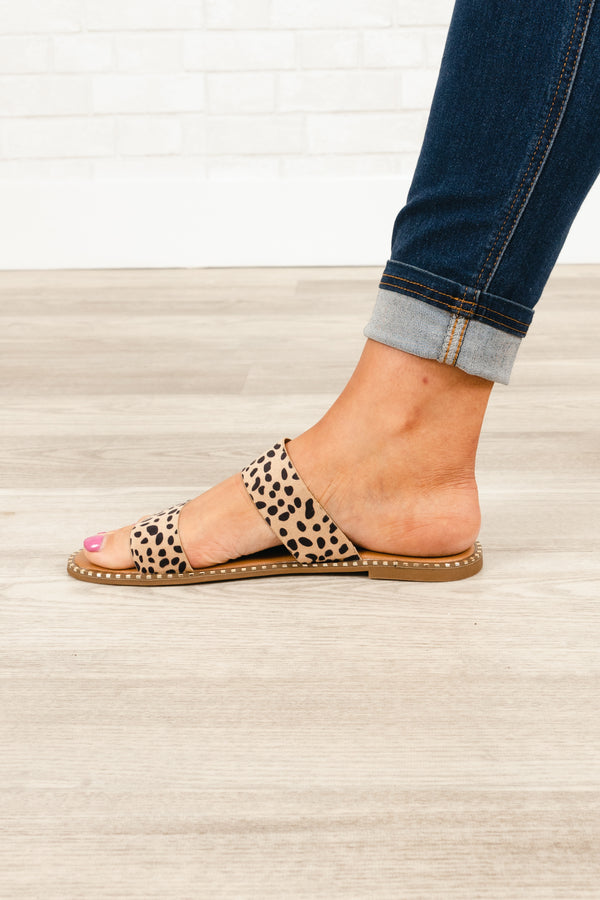 Chic Soul plus size clothing, cheetah pattern strap sandals
