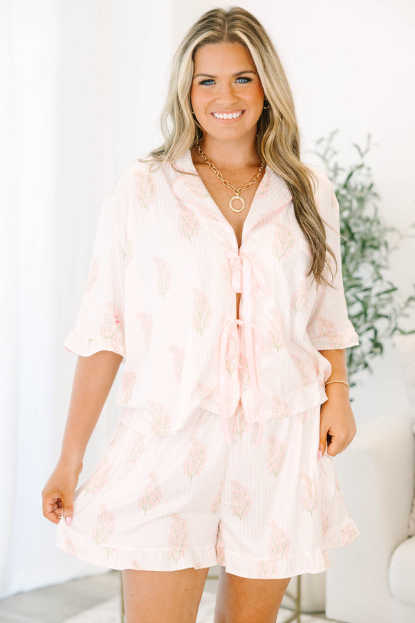 Sweet Dreams Pajama Set, Pink Flipe