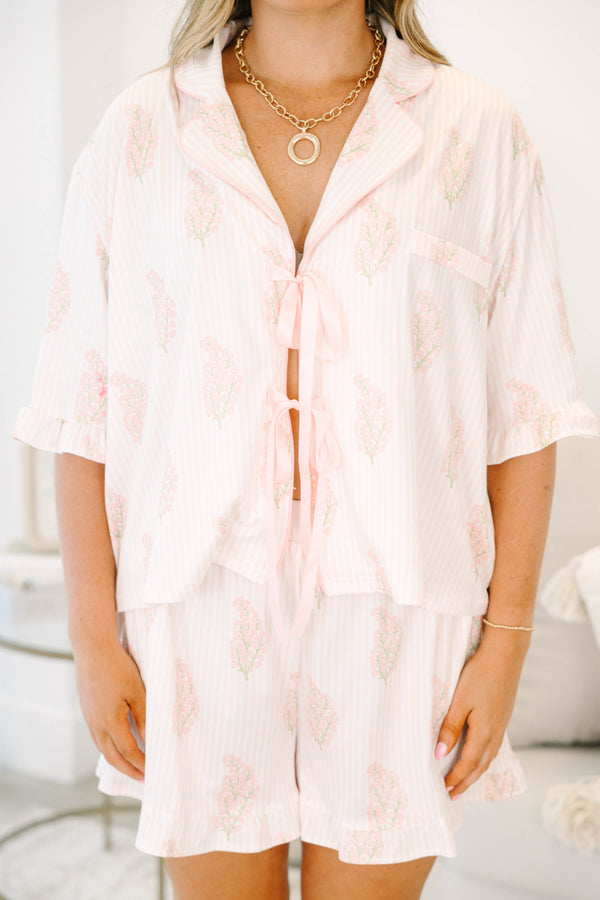 Sweet Dreams Pajama Set, Pink Flipe