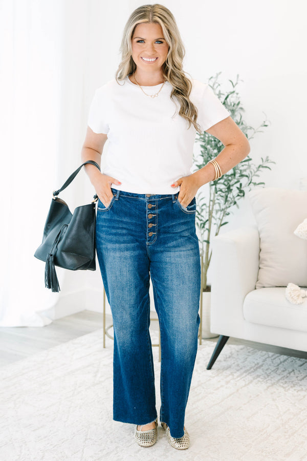 Plus Size white short sleeve ribbed crewneck tee 