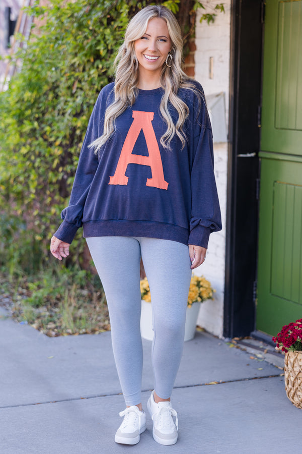 Plus Size dark heather gray leggings in a soft cotton blend with a high-waisted, slim fit.