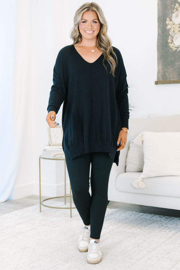 Plus size high-rise black seamless leggings with a stretchy, buttery soft nylon fabric.