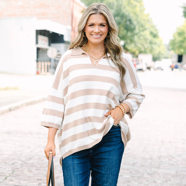 Wherever You Go Sweater, Brown