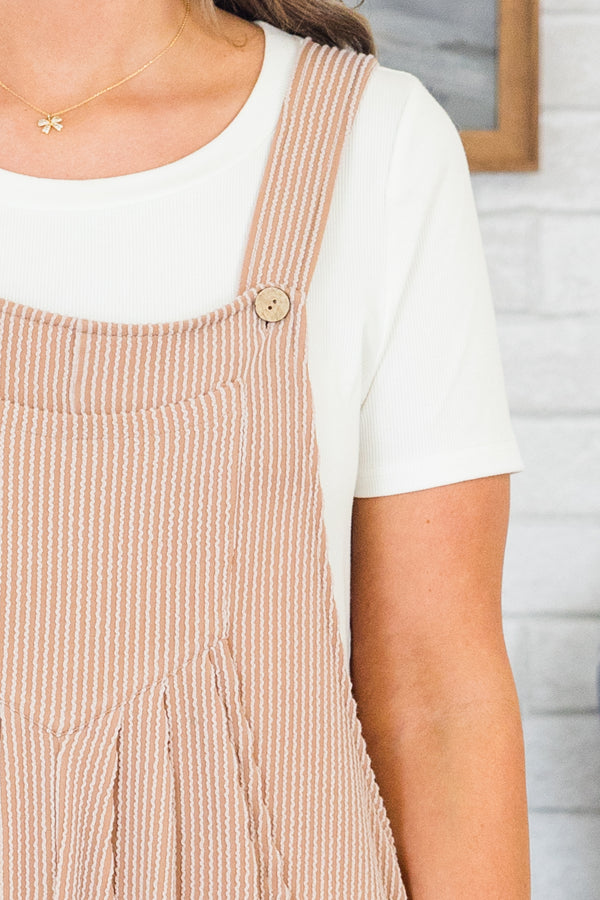 Chic Soul plus size clothing, mocha ribbed knit jumpsuit with button detail with front pockets and front chest pocket
