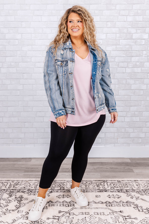 Chic Soul plus size clothing, dusty pink sleeveless flowy tank top with v neck