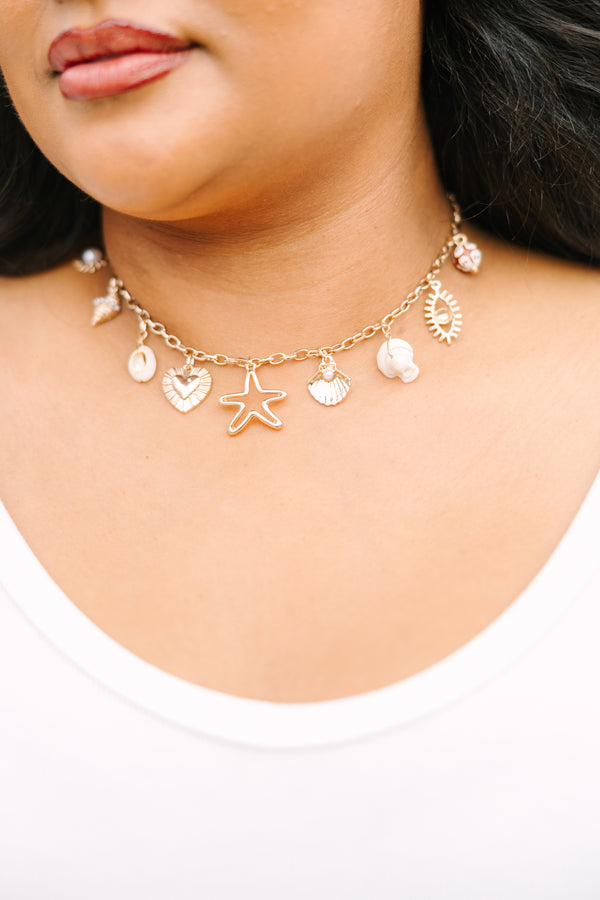 Chic Soul plus size clothing, gold charm necklace