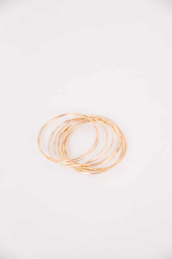 Chic Soul plus size clothing, gold bangle stack 