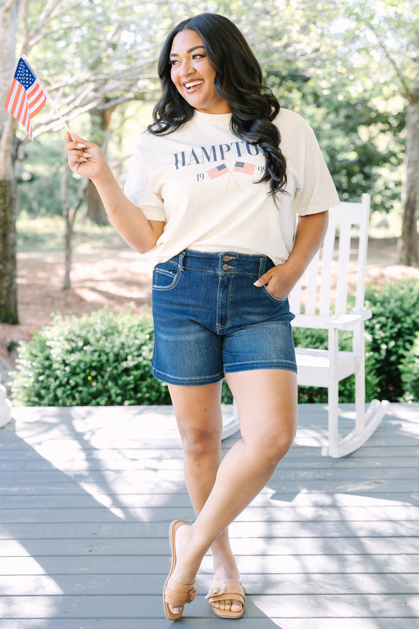 Chic Soul plus size clothing, white short sleeve tee with 