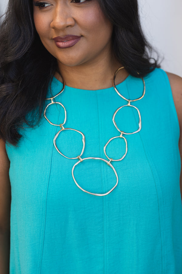 Chic Soul plus size clothing, gold multi hoop necklace 