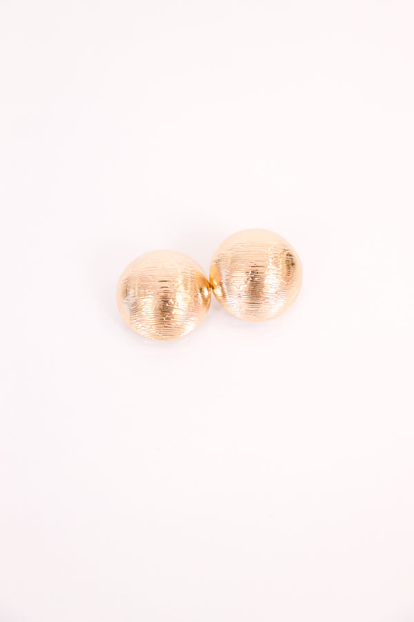 Chic Soul plus size clothing, clip on chunky gold stud earrings