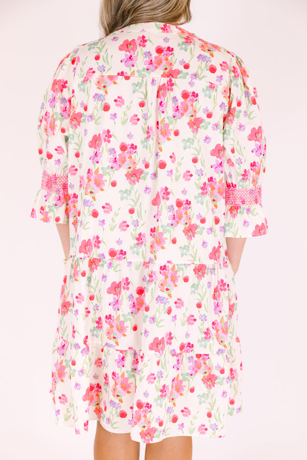Sands Of Life Dress, Fuchsia