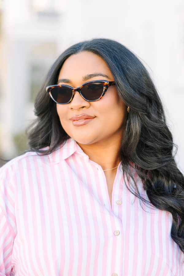 Chic Soul plus size clothing, tortoise shell patterned soft cat eye sunglasses