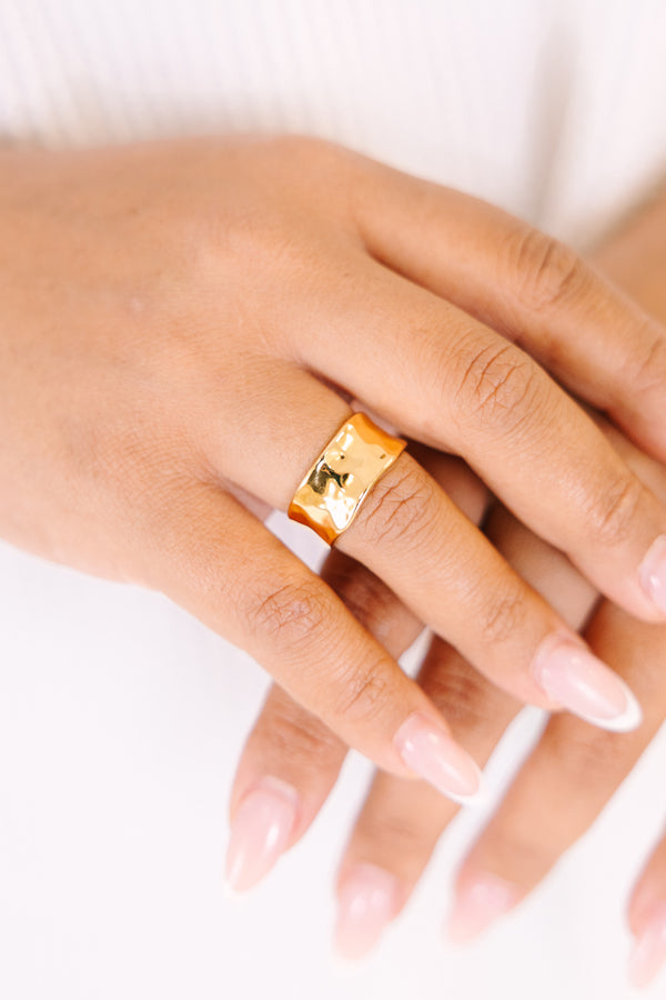 Chic Soul plus size clothing, thick gold open ring 