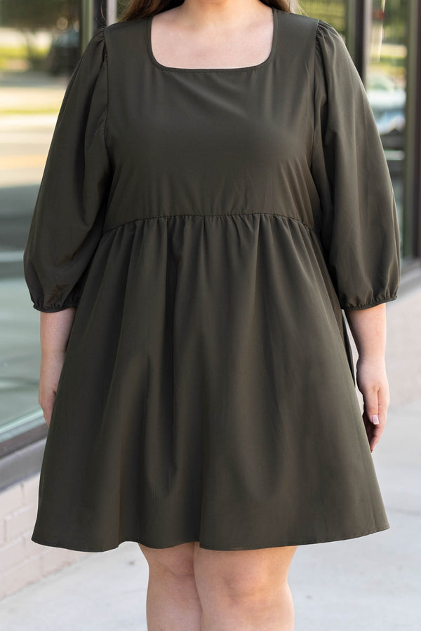 Cutie-Pie Dress, Olive