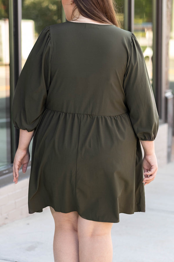 Cutie-Pie Dress, Olive